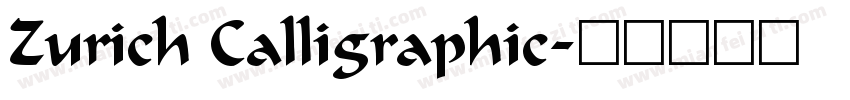 Zurich Calligraphic字体转换